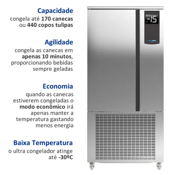 Ultra Congelador de Caneca Klimaquip UCK 170 - Image 3